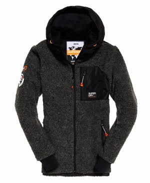 Superdry Mountain Sherpa Cipzár Férfi Kapucnis Pulóver Sötét Szürke | VYCSF8906